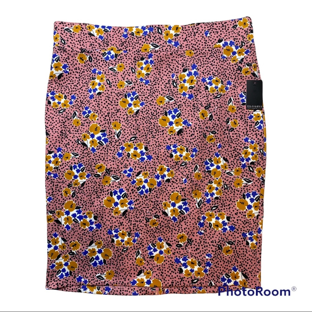 Eloquii Neoprene Floral Pencil Skirt